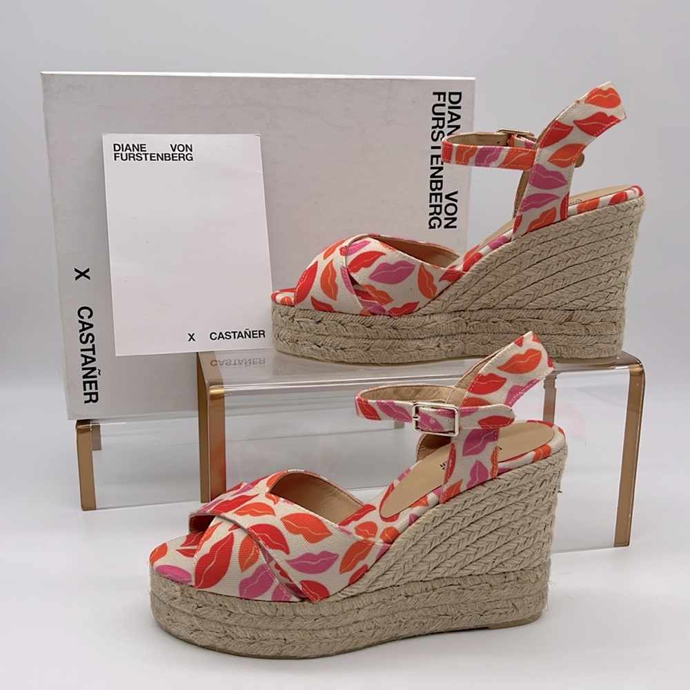 Castañer X Diane Von Furstenberg Blaudell Wedge
Espadrilles Rose Multi